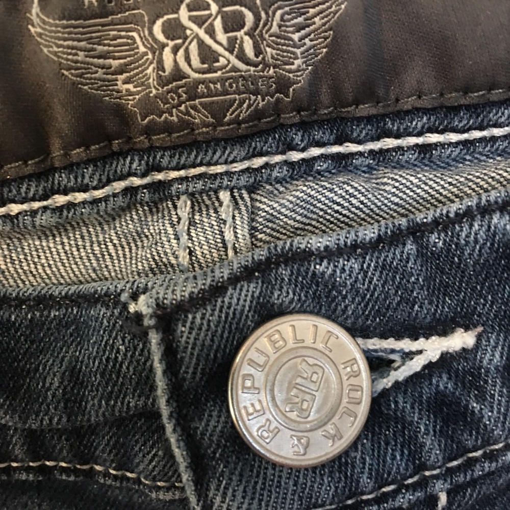 Rock & Republic Jeans 25 x 29 embellished - Picture 5 of 8